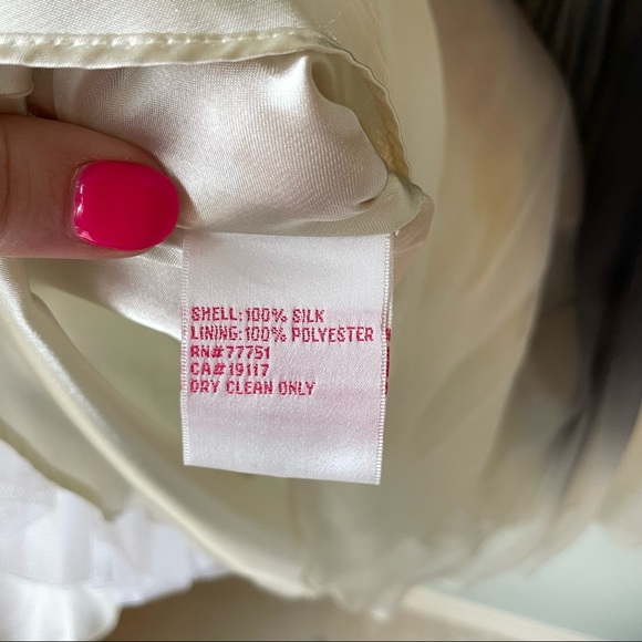 NWT Betsey Johnson Strapless Black and White Silk Ombré Dress Size 6 - Picture 9 of 10